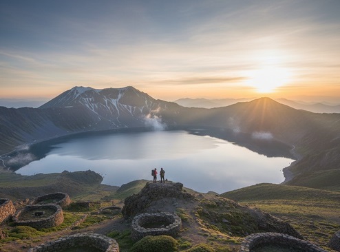 부모님과 가기 좋은 백두산 패키지 여행 북파 서파 연길 4일 온천 체험 하나투어